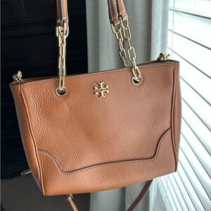 Tory Burch Brown Leather Tote Bag